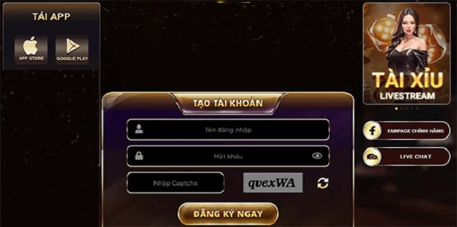 Điền thông tin đăng nhập 