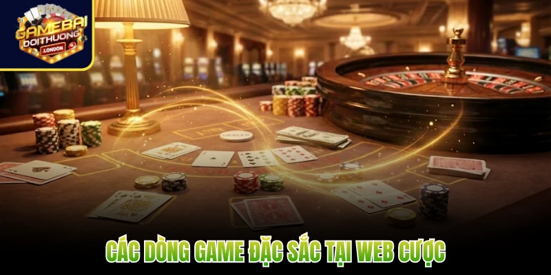 Các dòng game đặc sắc tại web cược