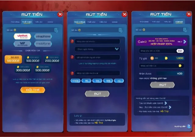 Thủ tục rút tiền tại cổng game đã được rút ngắn tối đa công đoạn