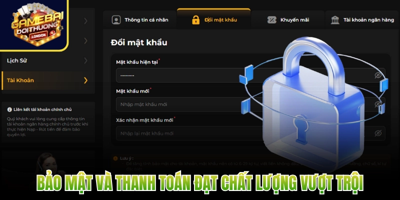 Bảo mật và thanh toán đạt chất lượng vượt trội